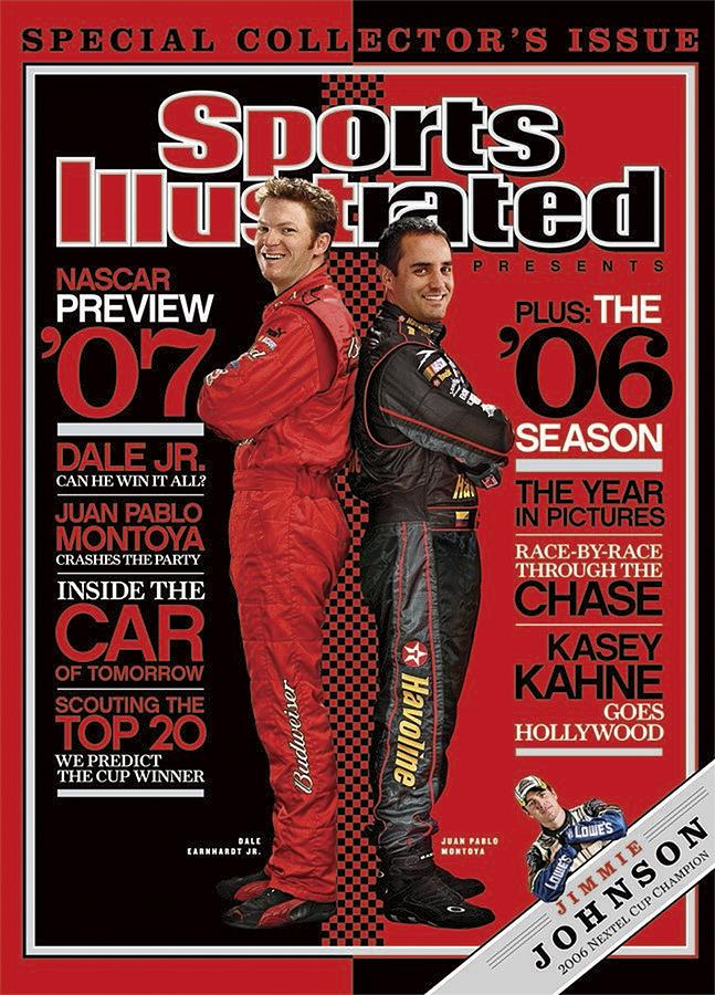 Dale Earnhardt Jr And Juan Pablo Montoya, Nascar Drivers Sports Illustrated Cover Photograph by Sports Illustrated