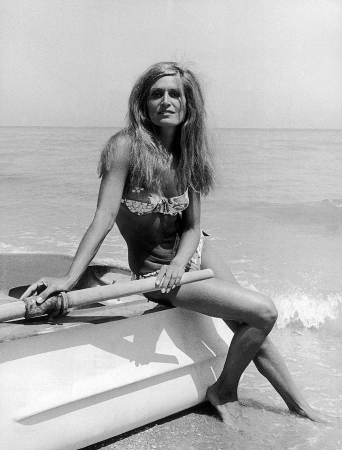 Dalida On The Beach In Rome In 1968 Photograph by Keystone-france