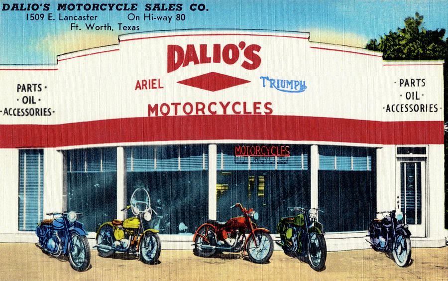 Dalios Motorcycle Sales Co. Painting by Tichnor
