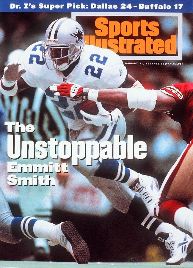 Emmitt Smith Photograph - Dallas Cowboys Emmitt Smith, 1994 Nfc Championship Sports Illustrated Cover by Sports Illustrated