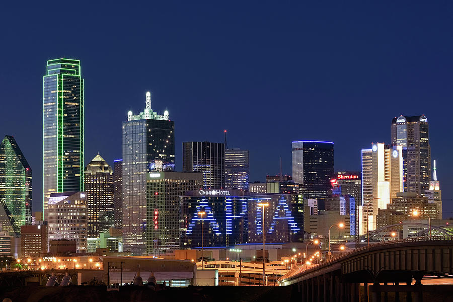 Dallas Night Skyline 071119 by Rospotte Photography Dallas Night Skyline 071119 by Rospotte Photography