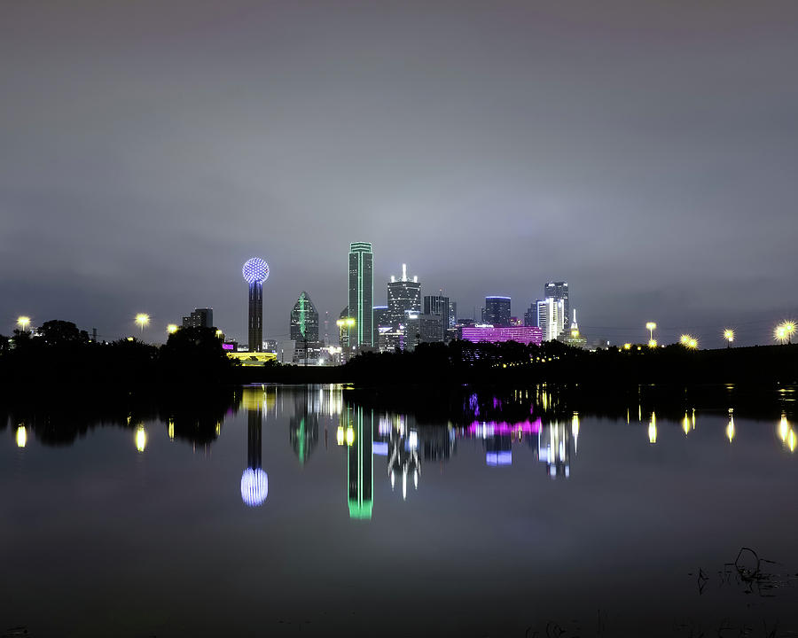 Dallas Texas Cityscape River Reflection by Robert Bellomy Dallas Texas Cityscape River Reflection by Robert Bellomy