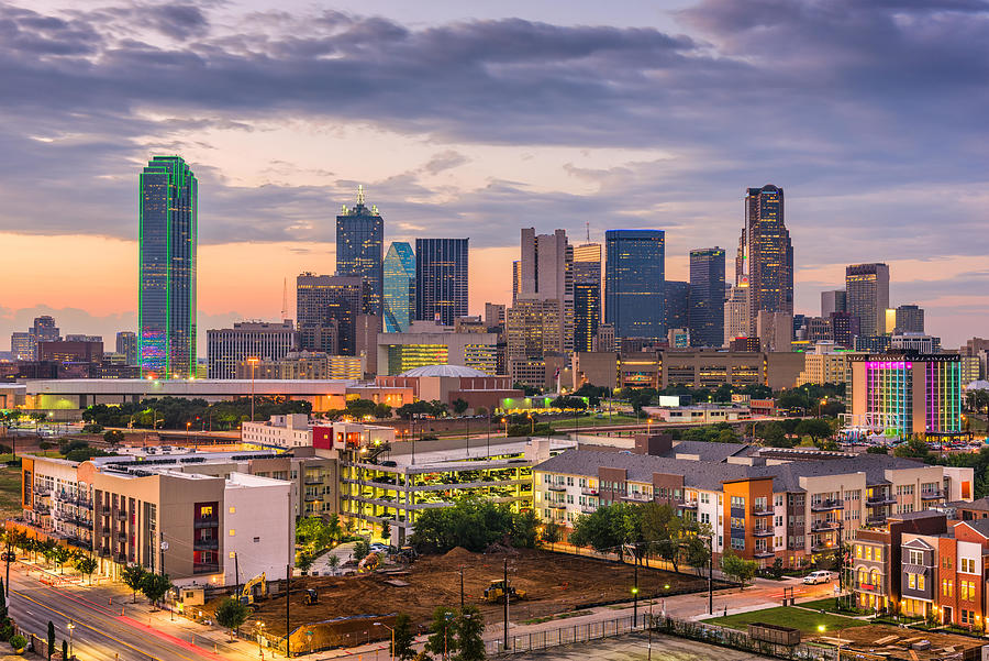 Dallas, Texas, Usa Skyline At Dusk Photograph by Sean Pavone - Fine Art ...