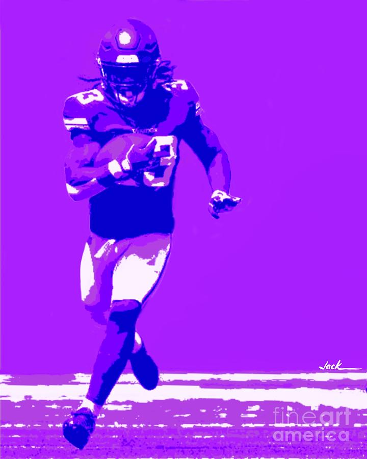 Dalvin Cook Minnesota Vikings Watercolor Strokes Pixel Art 10 Youth T-Shirt  by Joe Hamilton - Pixels