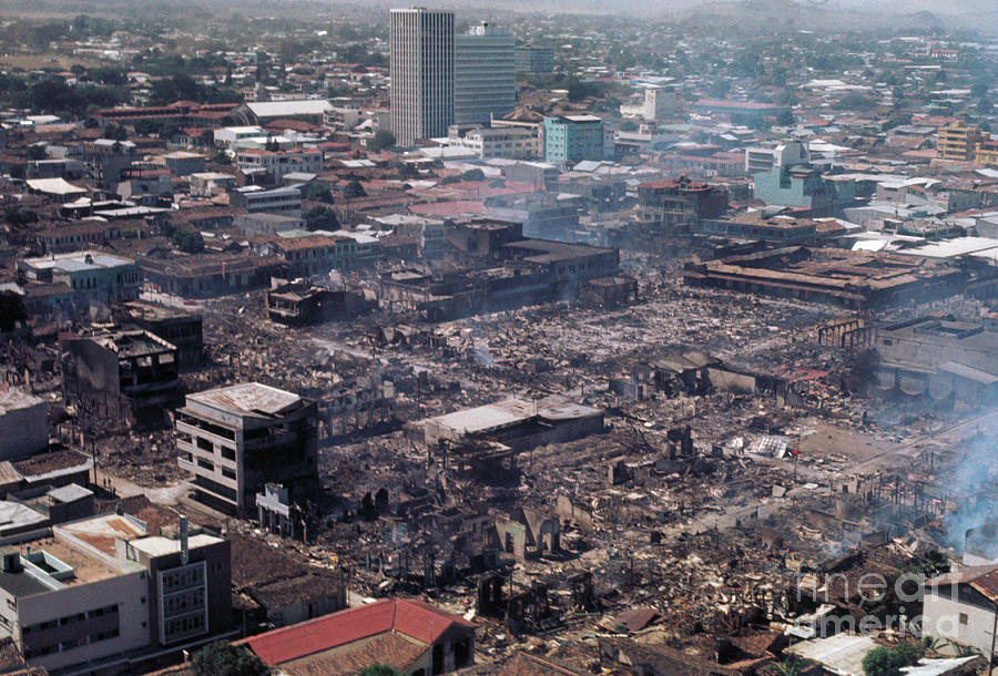 Damage Done To Managua After Earthquake Photograph by Bettmann