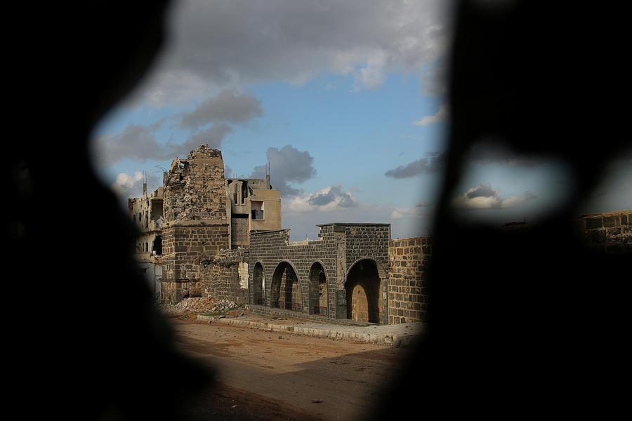 Damaged Omari Mosque is Pictured Photograph by Alaa Faqir - Fine Art ...