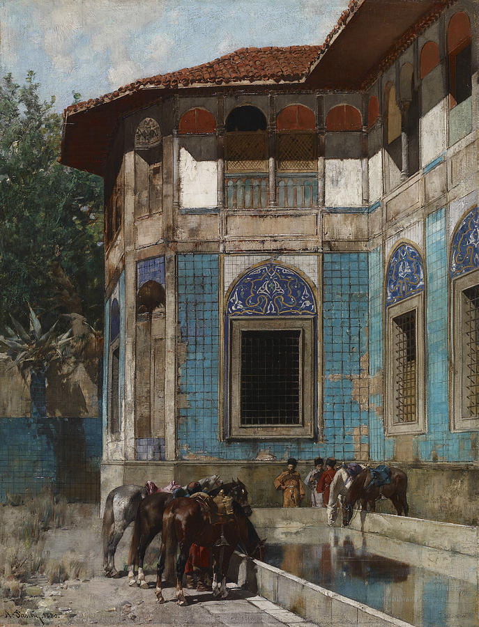 Alberto Pasini Painting - Damascus by Alberto Pasini