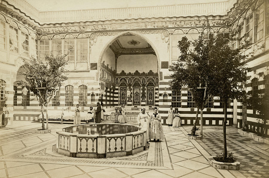 Damascus Courtyard Photograph by Spencer Arnold Collection