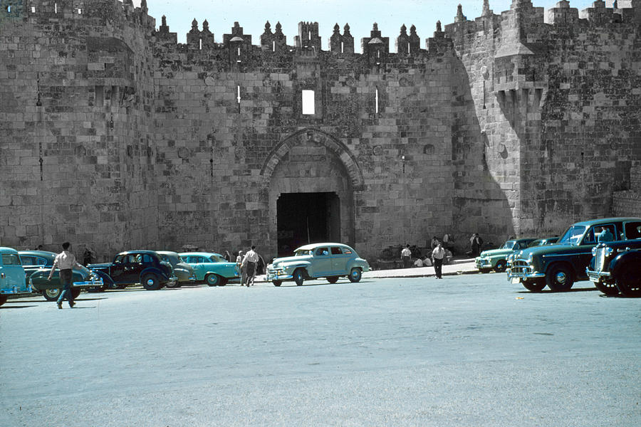 Damascus Gate and Cars Photograph by Munir Alawi