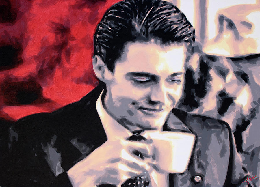 Kiefer Sutherland Painting - Damn Fine Cup of Coffee by Sarah Hood
