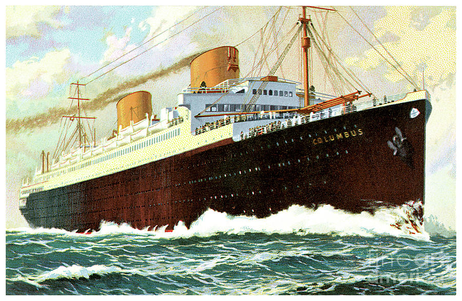Dampfer Columbus by Norddeutscher Lloyd Bremen Dampfer Columbus by Norddeutscher Lloyd Bremen
