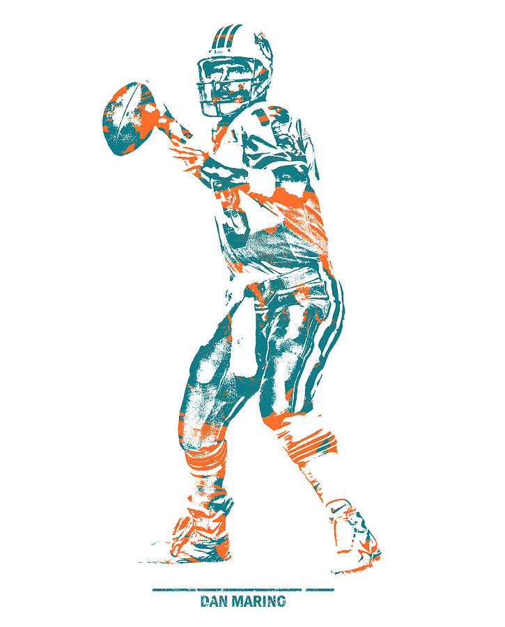 Dan Marino Miami Dolphins Jersey Number Art 2 Acrylic Print by Joe Hamilton  - Fine Art America