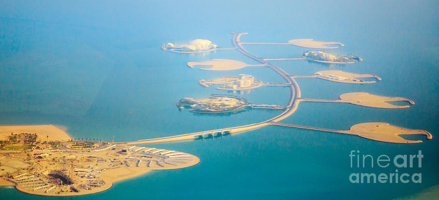 Dana Island Doha aerial Photograph by Benny Marty