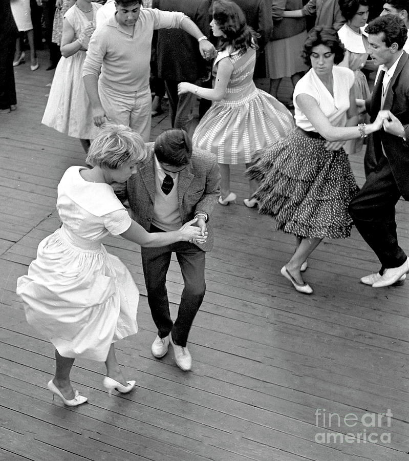 Black And White Photograph - Dance During The Festivities Of French Communist Newspaper Lhumanite, In Meudon, September 1959 by French School