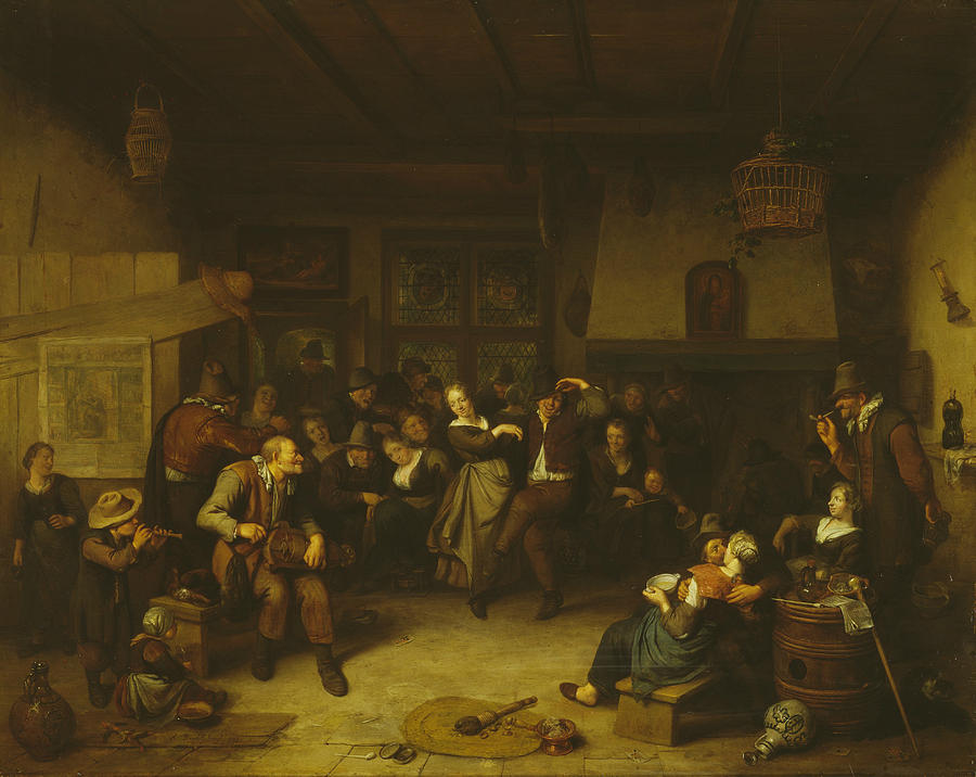 Dance in a Cottage Painting by Richard Brakenburgh