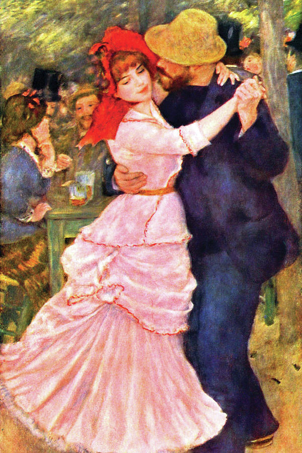 Dance in Bougival (Detail) Painting by Pierre-August Renoir
