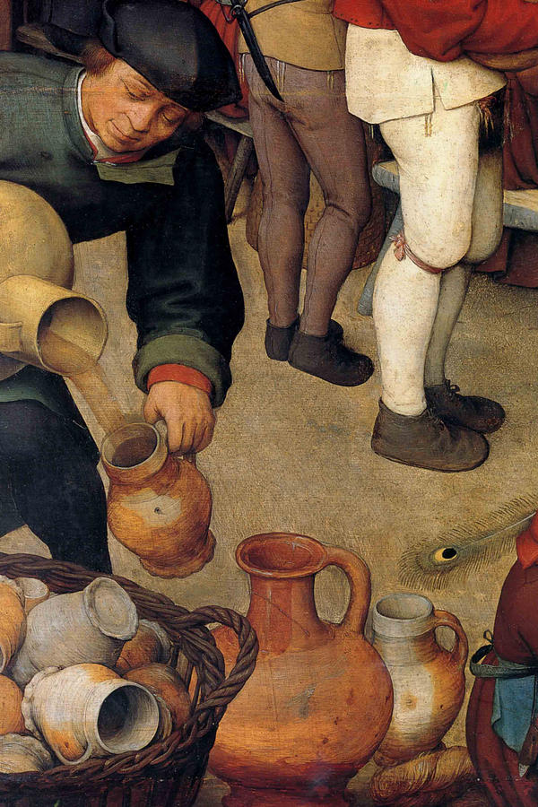 Dance of the Peasants - Detail - Painting by Pieter Bruegel the Elder