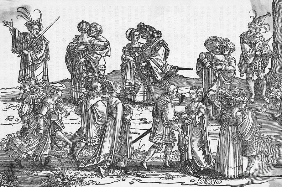 Dance Scene Of 16th Century by Bettmann