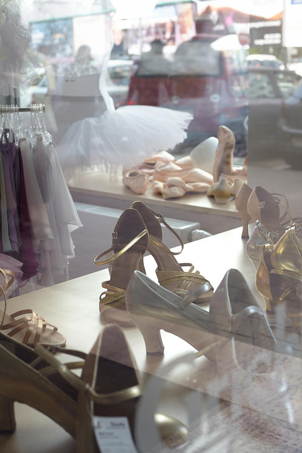 Dance Shoes In The Display Of A Ballet Shop In Bratislava, Slovakia Photograph by Julia Franklin Briggs