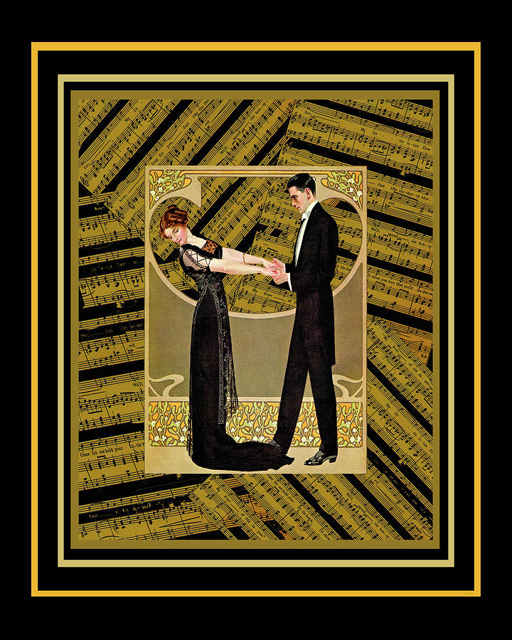 Art Deco Mixed Media - Dance With Me original version by Paula Ayers