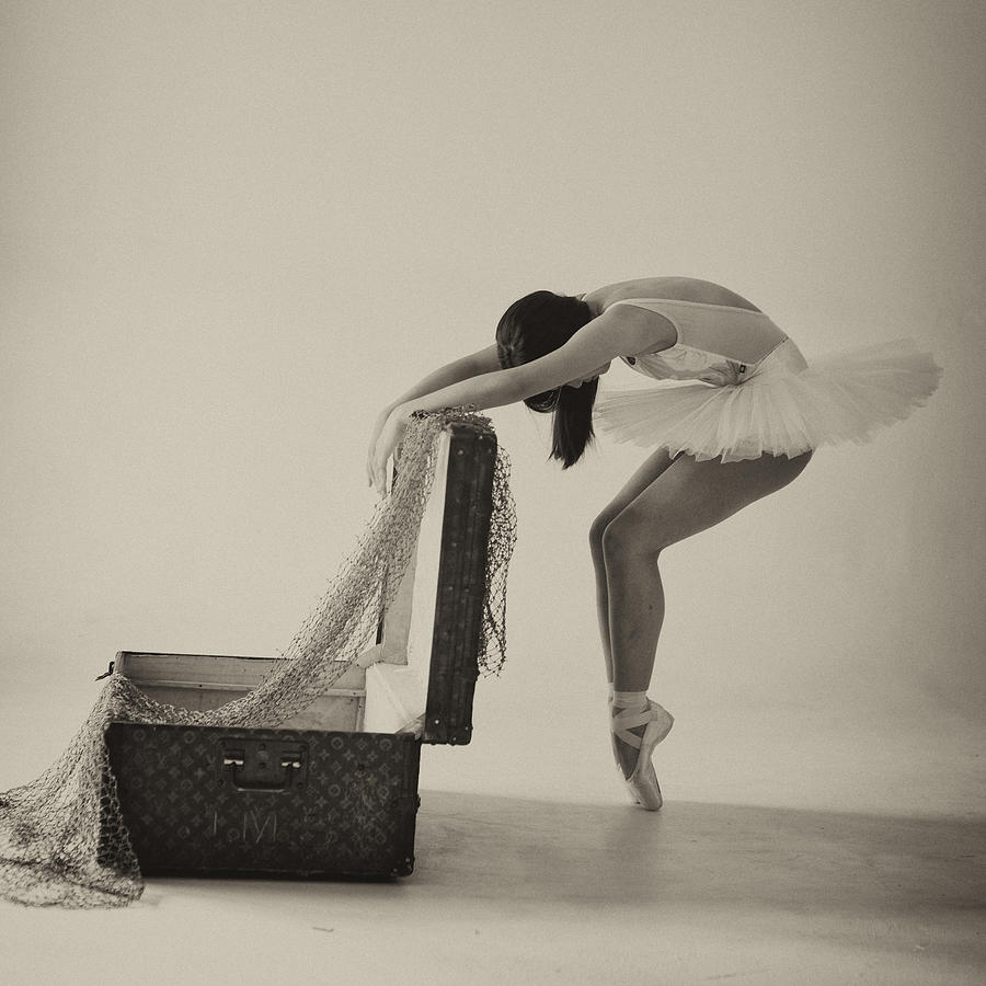 Motion Photograph - Dancer & Box-4 by Rob Li