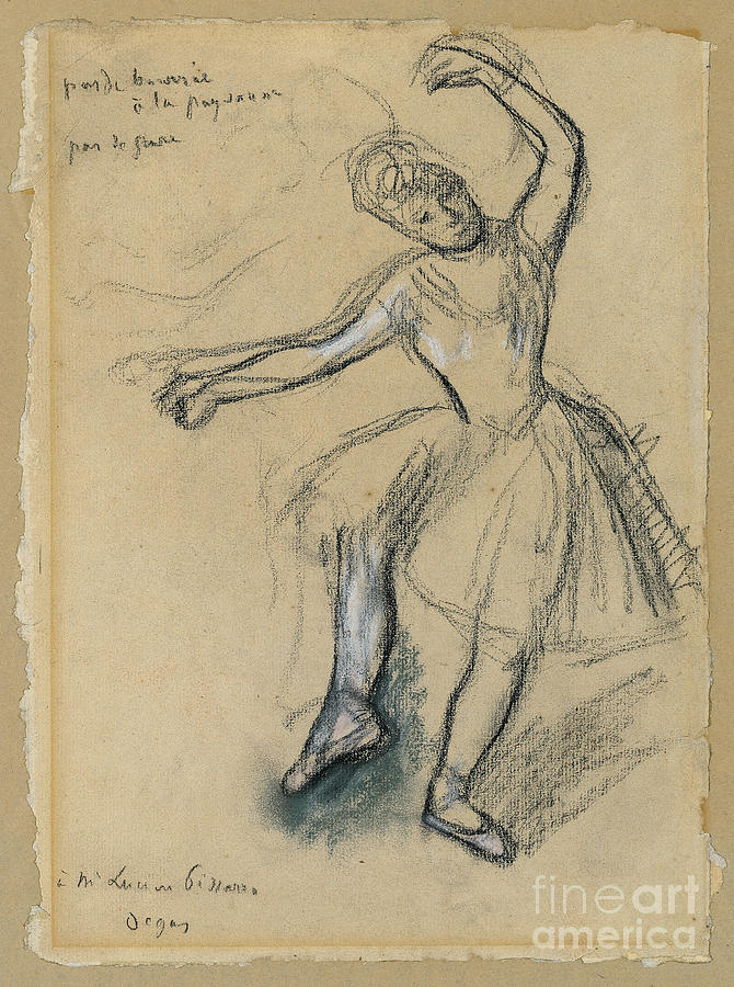 Dancer; Danseuse, 1880s Drawing by Edgar Degas