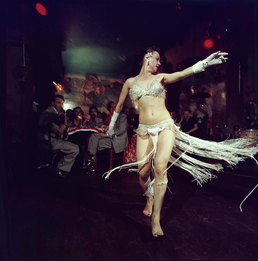 Dancer In White At The Sinaloa Club Photograph by Nat Farbman