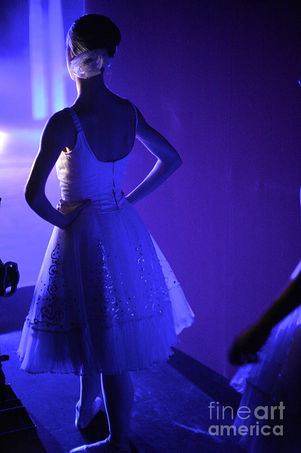 Behind Photograph - Dancer Standing Backstage Waiting by Anna Jurkovska Behind Photograph - Dancer Standing Backstage Waiting by Anna Jurkovska