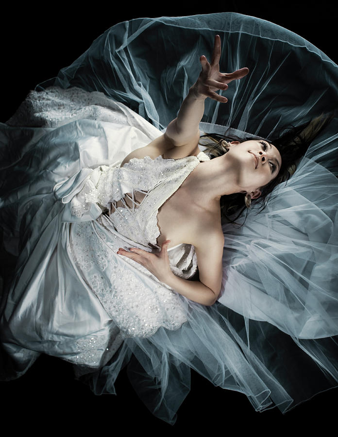 Dancer Wearing Gown In Elegant Pose Photograph by Patrik Giardino