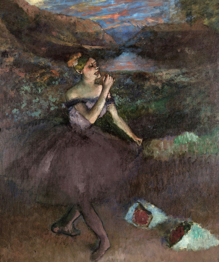 Edgar Degas Painting - Dancer with Bouquets, 1900 by Edgar Degas