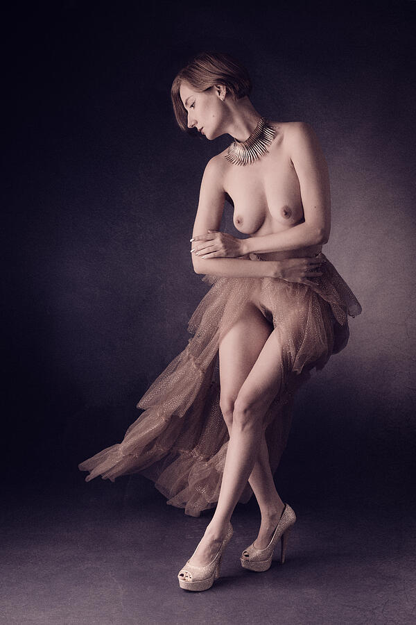 Nude Photograph - Dancer With Golden Necklace by Jan Slotboom