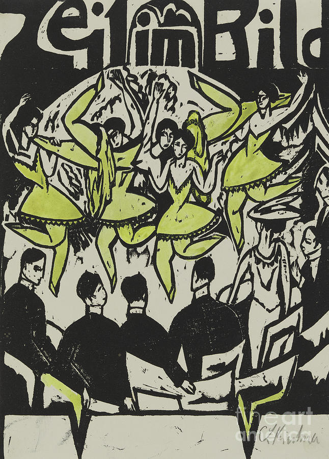 Dancers at the ice palace, 1912 Painting by Ernst Ludwig Kirchner