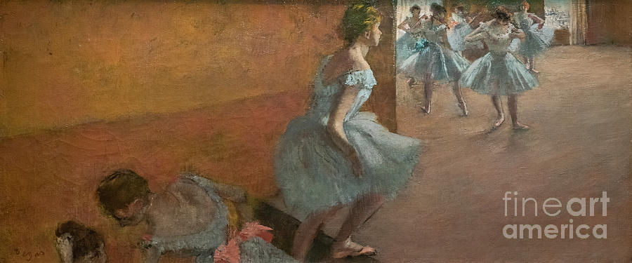 Dancers Climbing A Staircase Between 1886 And 1888 Painting by Edgar Degas