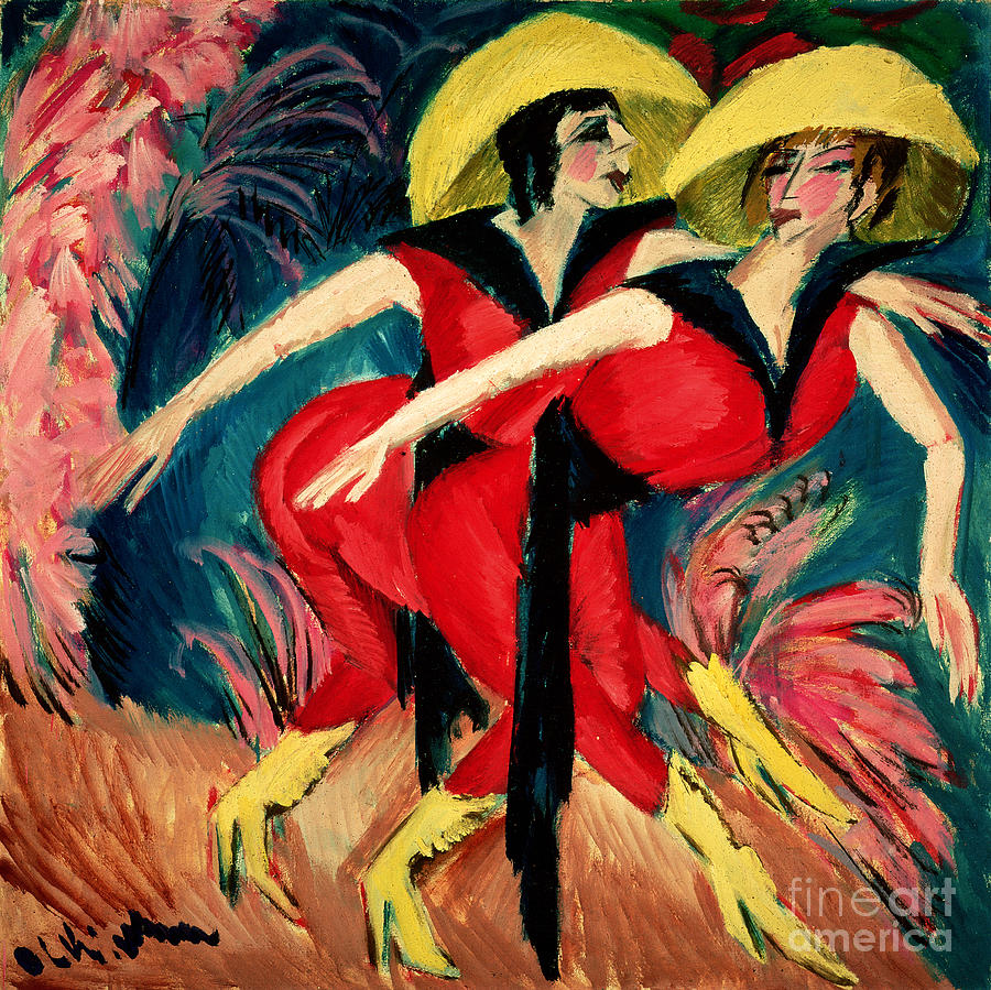Dancers In Red, 1914 Painting by Ernst Ludwig Kirchner