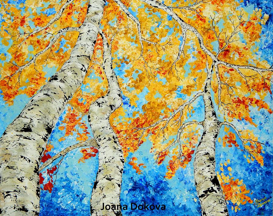 Dancing Aspens Painting by Ioana Dokova - Fine Art America