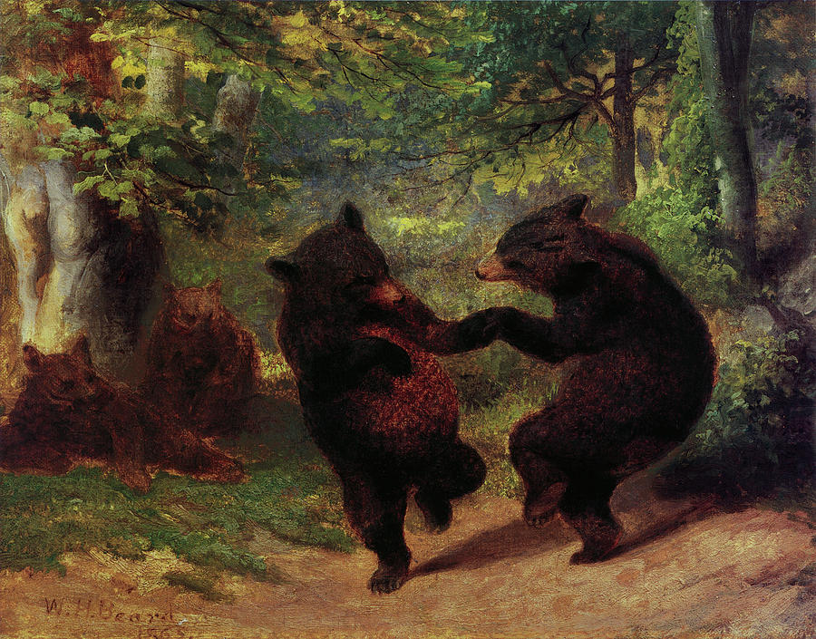 Dancing Bears Painting - Dancing Bears by Masters Collection