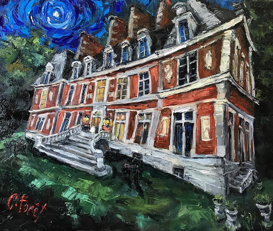Dancing Chateau Painting by Carole Foret