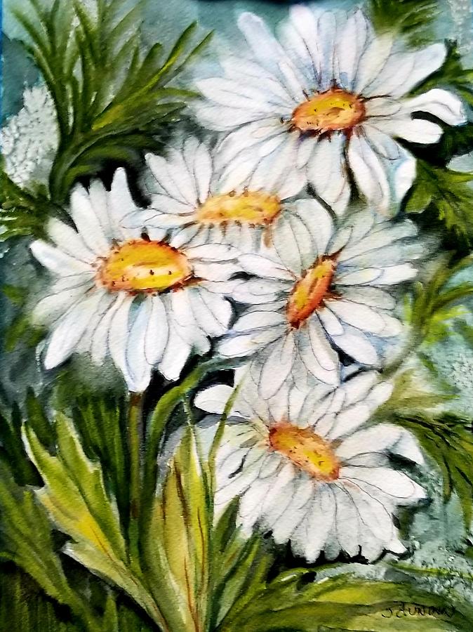 Dancing Daisies Painting by Judith Duncan - Fine Art America