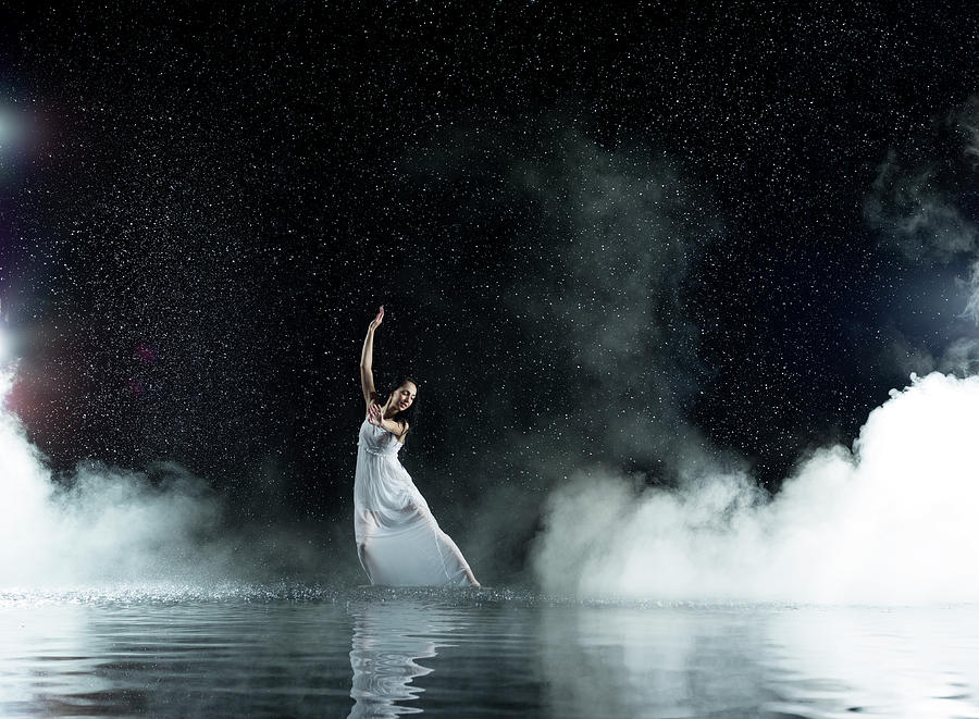 Dancing Female In Water, Rainy And Photograph by Jonathan Knowles