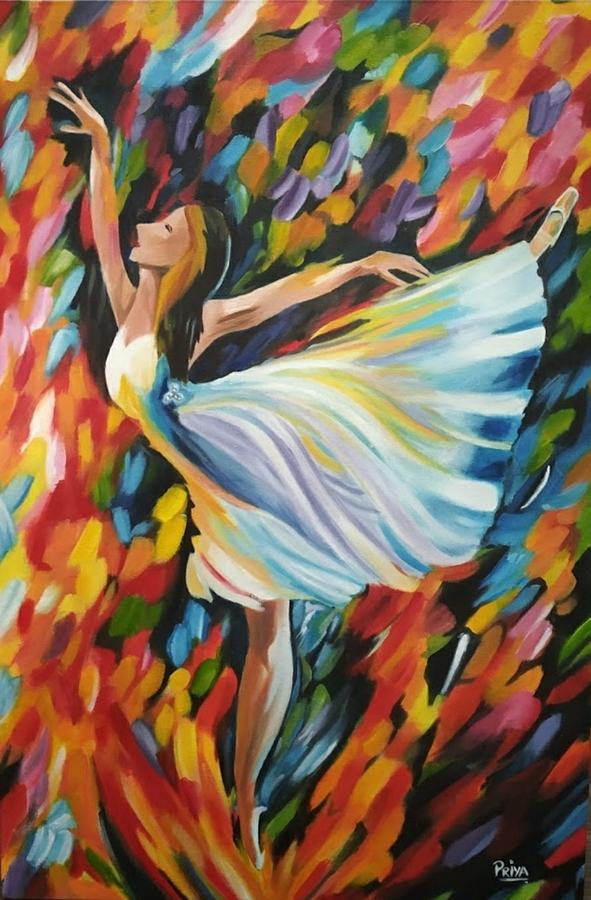 Dancing girl Painting by Priya Jain - Fine Art America