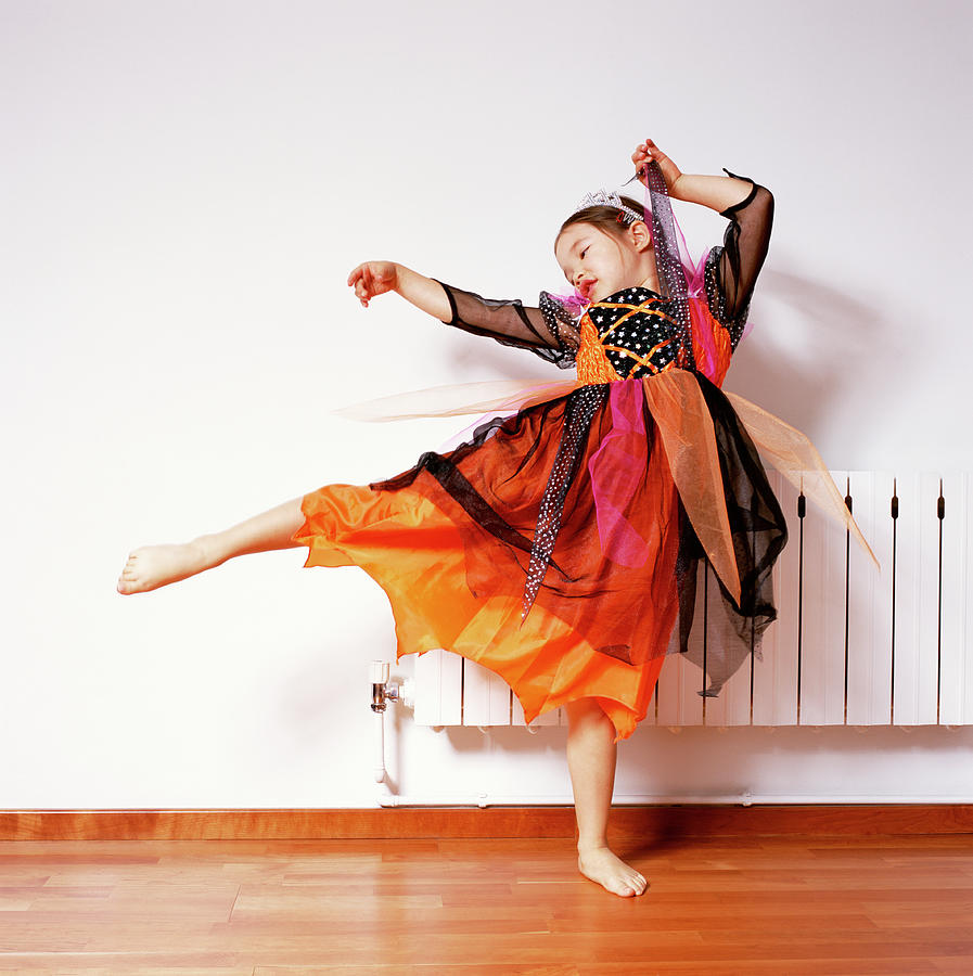 Dancing Six Year Old Girl Photograph by Peter Dazeley