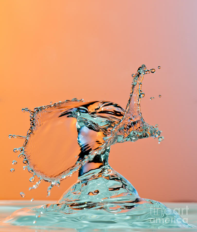 Drop Photograph - Dancing Water Droplet High Speed by Circumnavigation Drop Photograph - Dancing Water Droplet High Speed by Circumnavigation