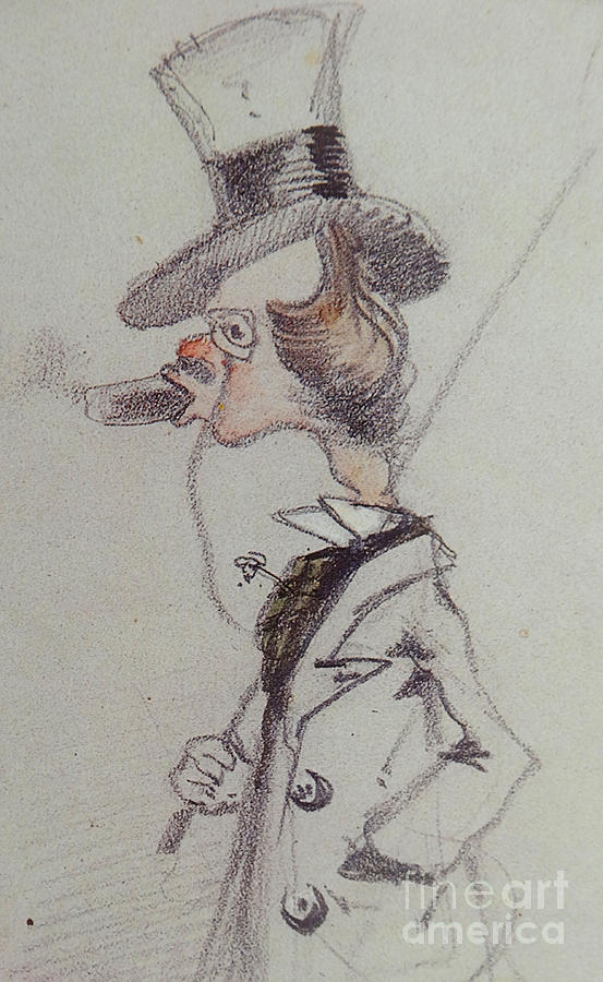 Dandy With A Cigar Dandy Au Cigare, Ca Drawing by Heritage Images