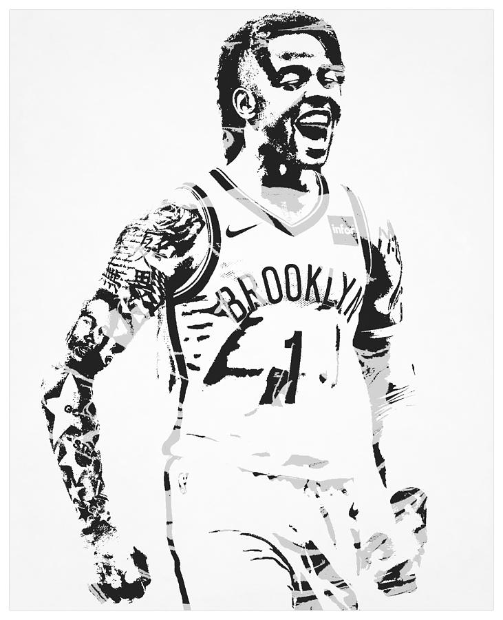 Dangelo Russell Brooklyn Nets Pixel Art 51 Mixed Media By Joe Hamilton 