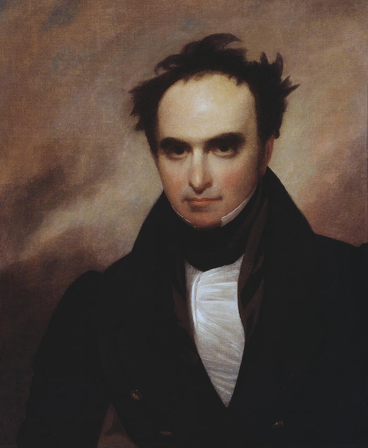 Daniel Webster Portrait - By Francis Alexander  Painting by War Is Hell Store