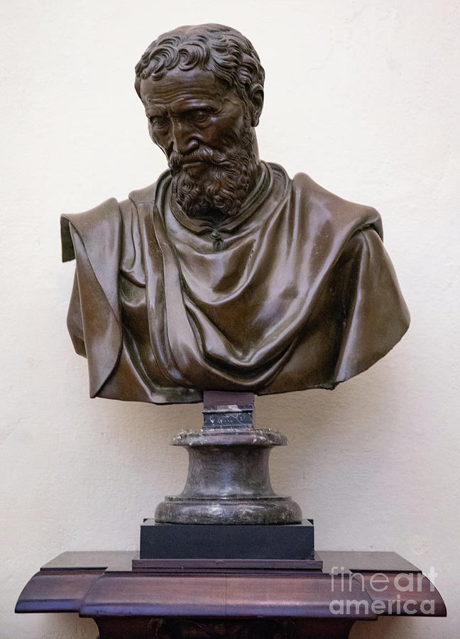 Daniele Da Volterra Bust Of Michelangelo Accademia Art Gallery In Florence Italy Photograph