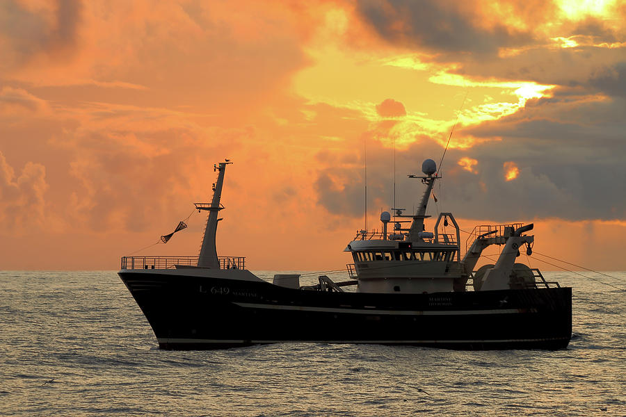 Danish Fishing Vessel 'martine' North Sea, August Photograph by Philip ...