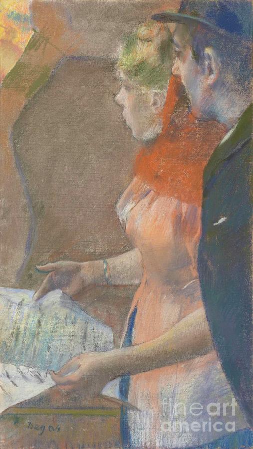 Dans Les Coulisses, In The Wings Painting by Edgar Degas