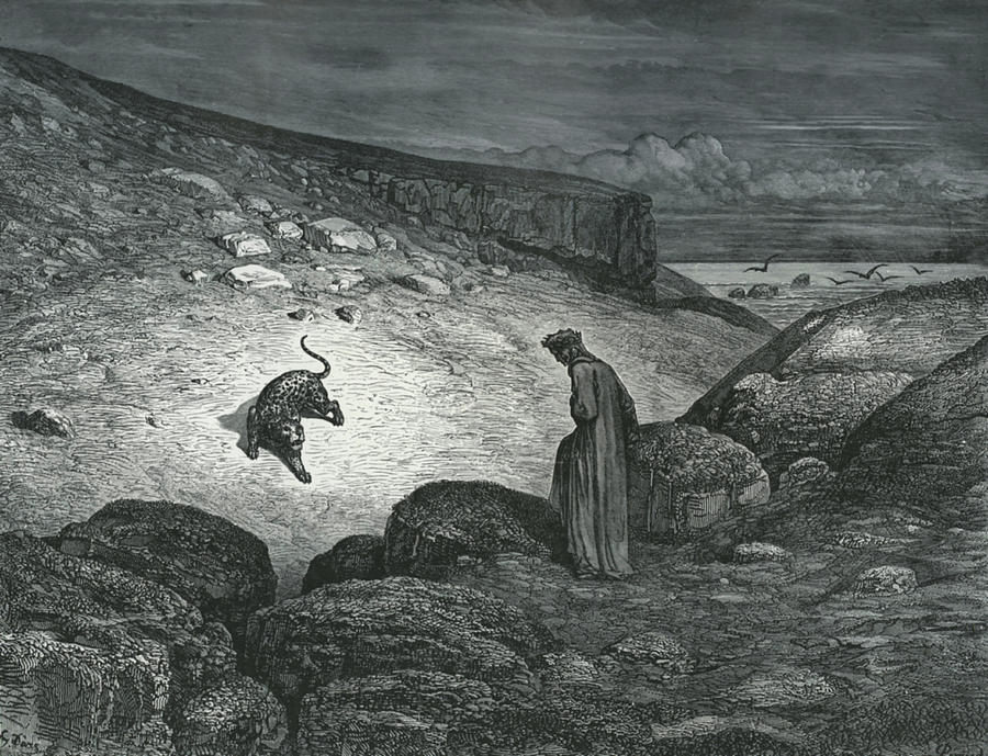 Gustave Dore Painting - Dante Alighieri La Divina by Gustave Dore