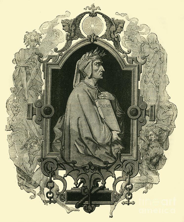 Dante Alighieri Drawing by Print Collector
